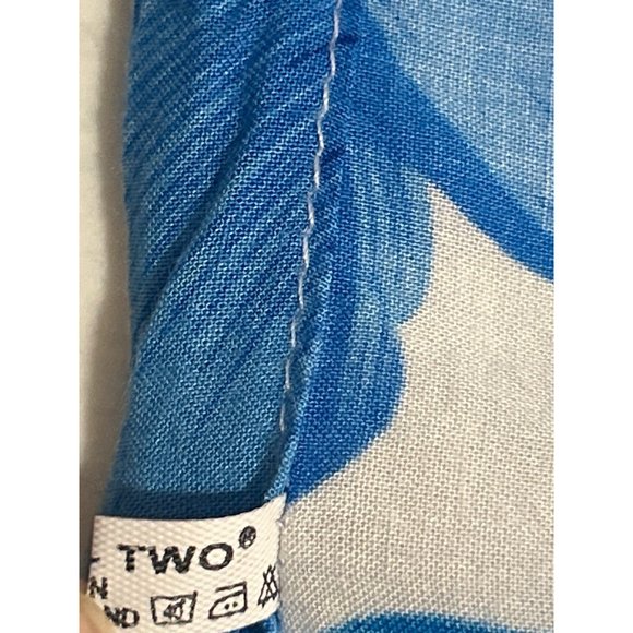 Thai Two Blue & White Floral Print Beach Coverup - Picture 7 of 11